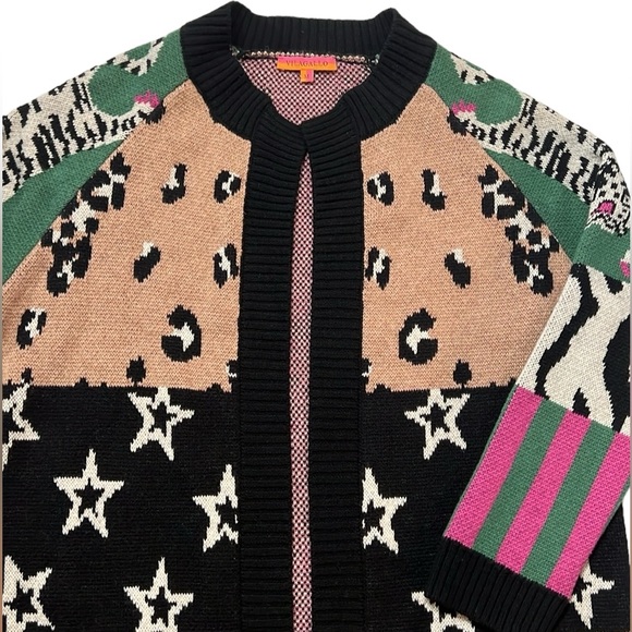 NWOT Anthropologie Starry Leopard Cardigan - Picture 8 of 16